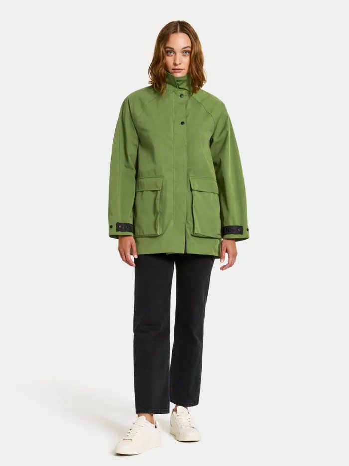 Torri Jacket Velvet Green Women Didriksons Spring Jackets