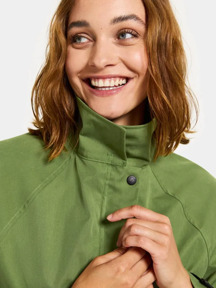 Torri Jacket Velvet Green Women Didriksons Spring Jackets