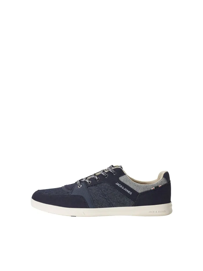 Trainers JACK and JONES Mens LOW TOP COTTON SNEAKERS Blue Navy Blazer Cheap On Sale