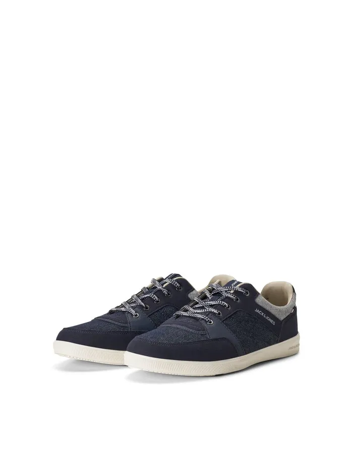 Trainers JACK and JONES Mens LOW TOP COTTON SNEAKERS Blue Navy Blazer Cheap On Sale