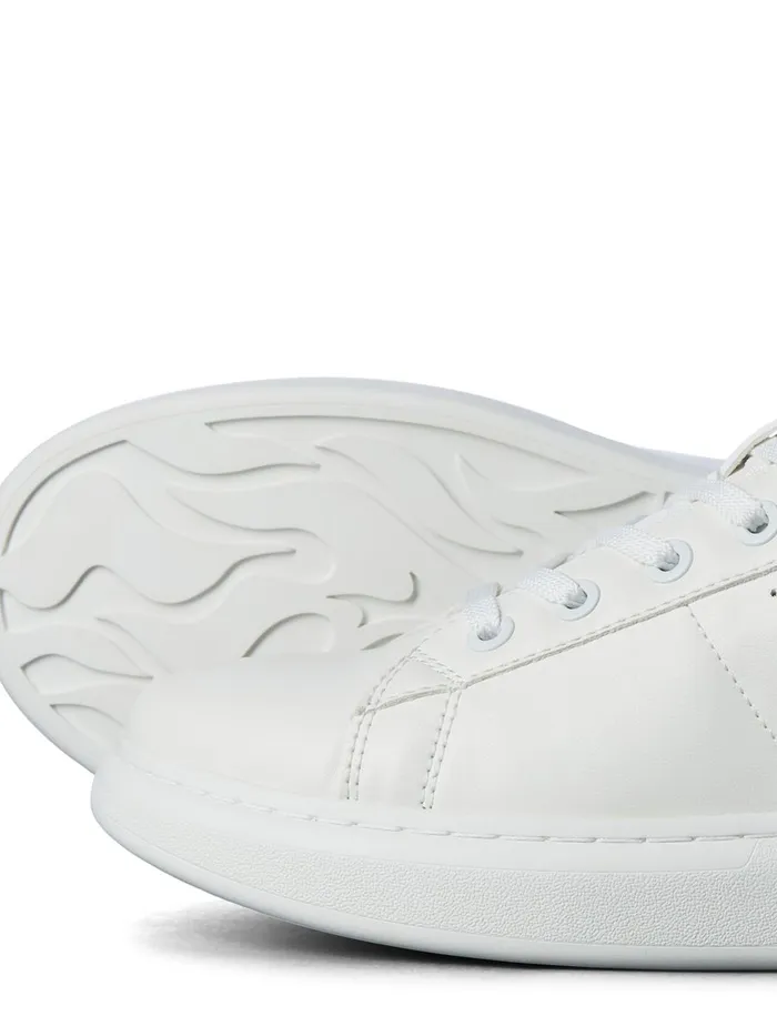Trainers JACK and JONES Mens PU LEATHER SNEAKERS White Bright White Popular