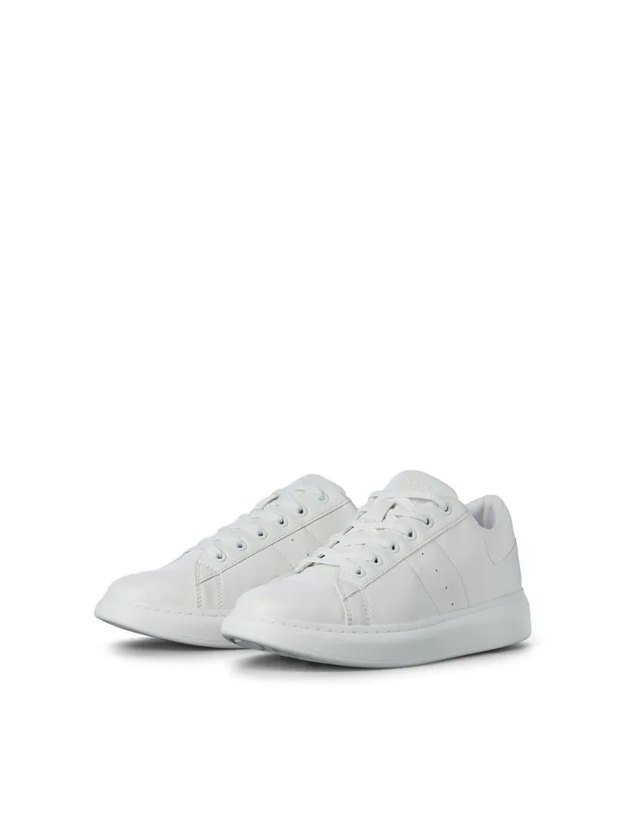 Trainers JACK and JONES Mens PU LEATHER SNEAKERS White Bright White Popular