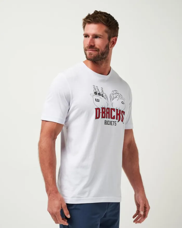 TravisMathew ARIZONA DIAMONDBACKS STRIKE ONE TEE White Men Tees TravisMathew ARIZONA DIAMONDBACKS STRIKE ONE TEE White Men Tees