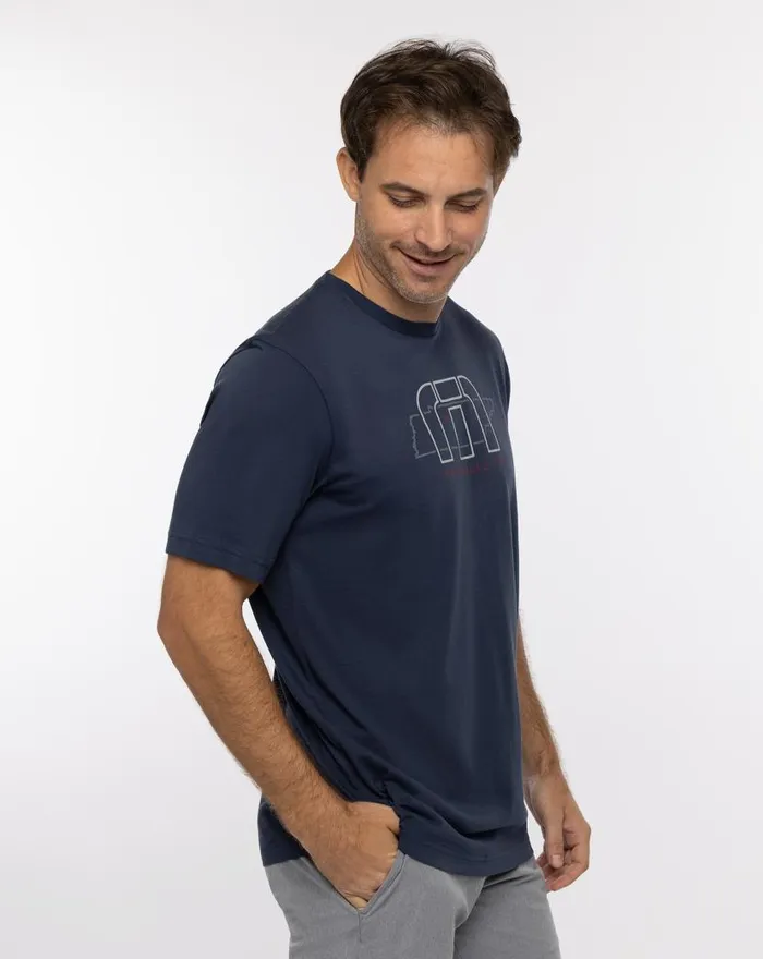 TravisMathew BACKYARD BLAST TEE Mood Indigo Men Tees TravisMathew BACKYARD BLAST TEE Mood Indigo Men Tees