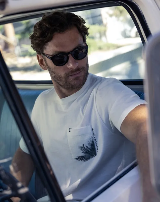TravisMathew BY THE DOCK TEE Vanilla Ice Men Tees