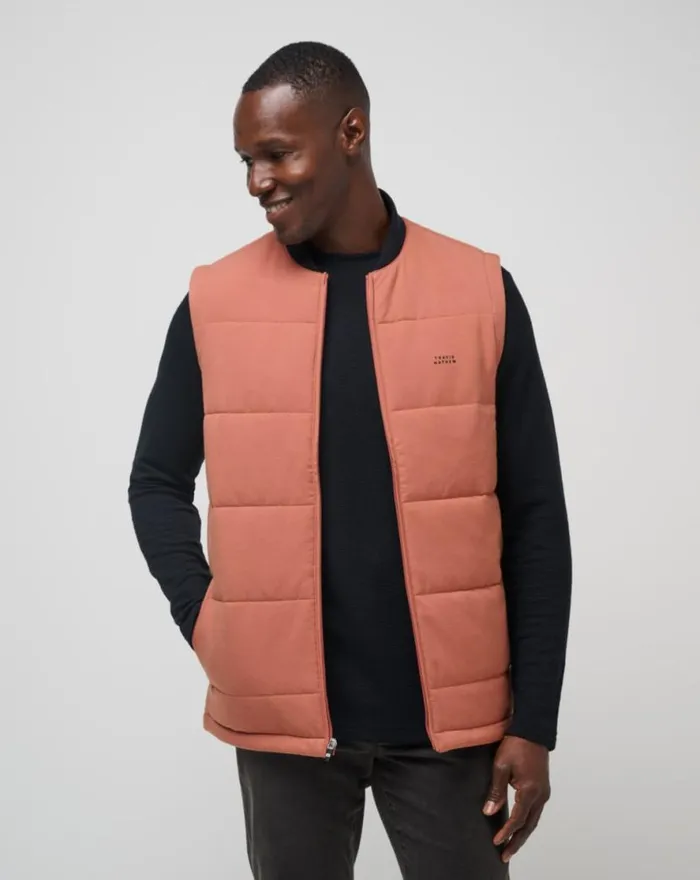 TravisMathew CLIMATE DROP VEST Heather Copper Men Vests