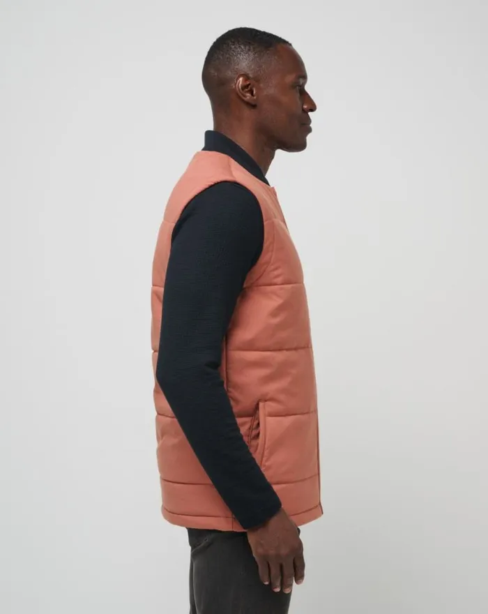 TravisMathew CLIMATE DROP VEST Heather Copper Men Vests