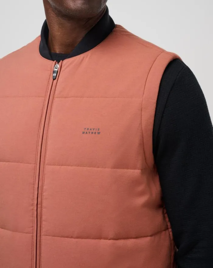 TravisMathew CLIMATE DROP VEST Heather Copper Men Vests