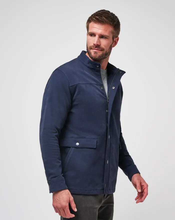 TravisMathew CLOUD DENIM FULL ZIP Blue Nights Men Jackets TravisMathew CLOUD DENIM FULL ZIP Blue Nights Men Jackets