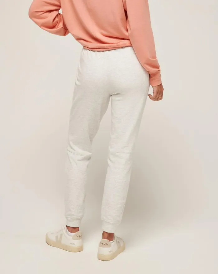 TravisMathew CLOUD FLEECE JOGGER Heather Light Grey Women Pants