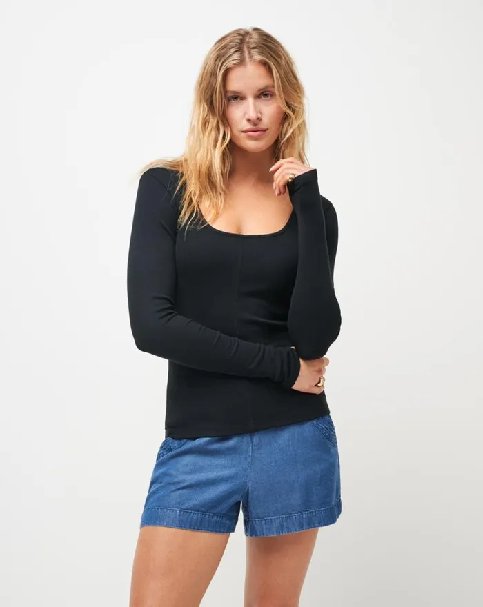 TravisMathew CLOUD RIB SUN SEASON Black Women Shirts and Tops TravisMathew CLOUD RIB SUN SEASON Black Women Shirts and Tops