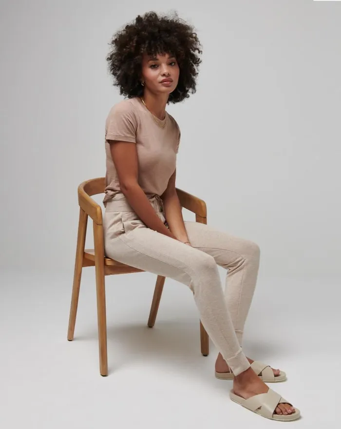TravisMathew CLOUD TERRY TIE JOGGER Heather Natural Women Pants