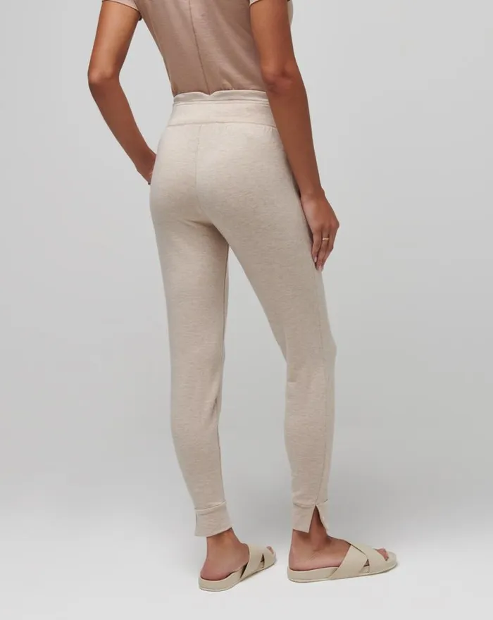 TravisMathew CLOUD TERRY TIE JOGGER Heather Natural Women Pants TravisMathew CLOUD TERRY TIE JOGGER Heather Natural Women Pants