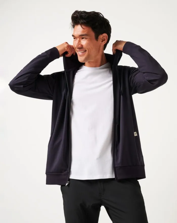 TravisMathew CLOUD TRACK JACKET Black Men Jackets