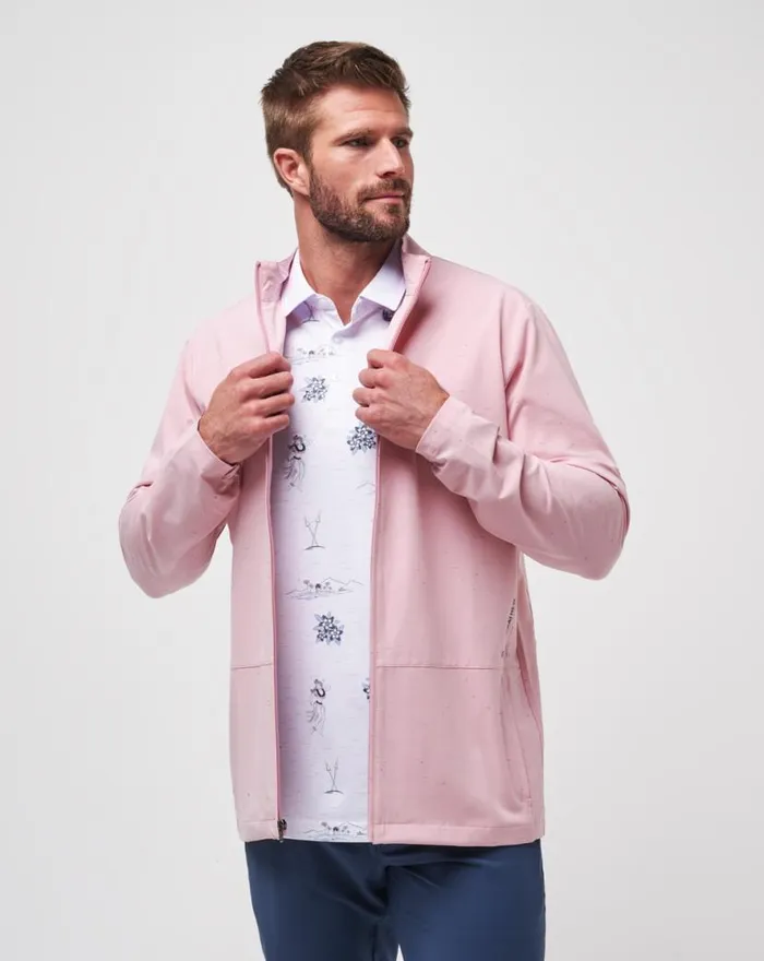 TravisMathew GOING OFF FULL ZIP Heather Blush Men Jackets