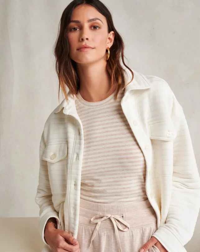 TravisMathew GOLDEN GLOW SHACKET Cloud Dancer Women Jackets