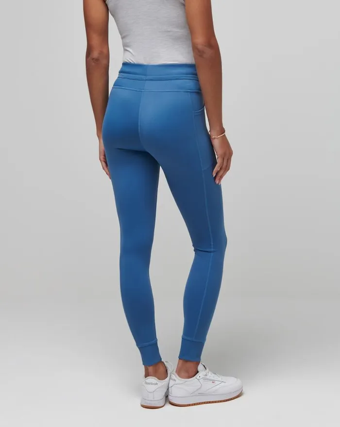 TravisMathew MOVEKNIT TIE LEGGING Moonlight Blue Women Pants TravisMathew MOVEKNIT TIE LEGGING Moonlight Blue Women Pants