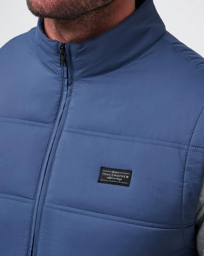 TravisMathew PALISADES PUFFER VEST Navy Men Vests TravisMathew PALISADES PUFFER VEST Navy Men Vests