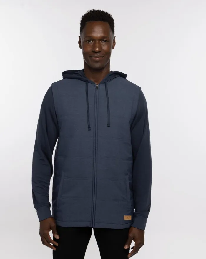 TravisMathew SCAVENGER FULL ZIP HOODIE Heather Navy Men Jackets