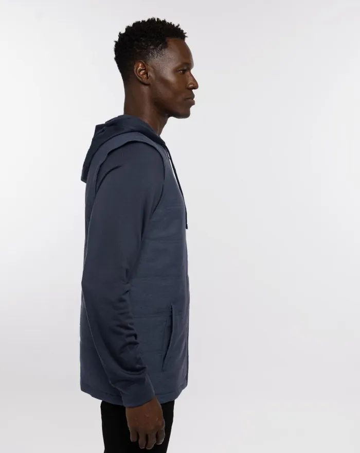 TravisMathew SCAVENGER FULL ZIP HOODIE Heather Navy Men Jackets TravisMathew SCAVENGER FULL ZIP HOODIE Heather Navy Men Jackets