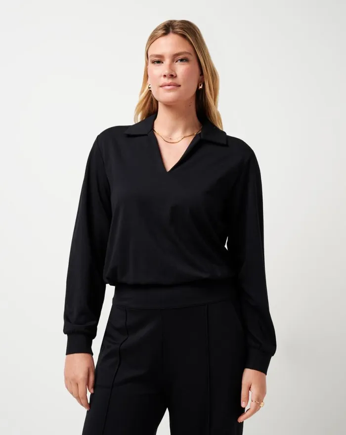 TravisMathew SPA DAY FRIDAY PONTE TOP Black Women Shirts and Tops