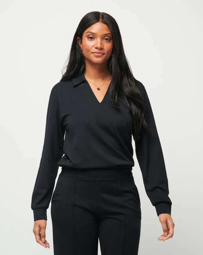 TravisMathew SPA DAY FRIDAY PONTE TOP Black Women Shirts and Tops