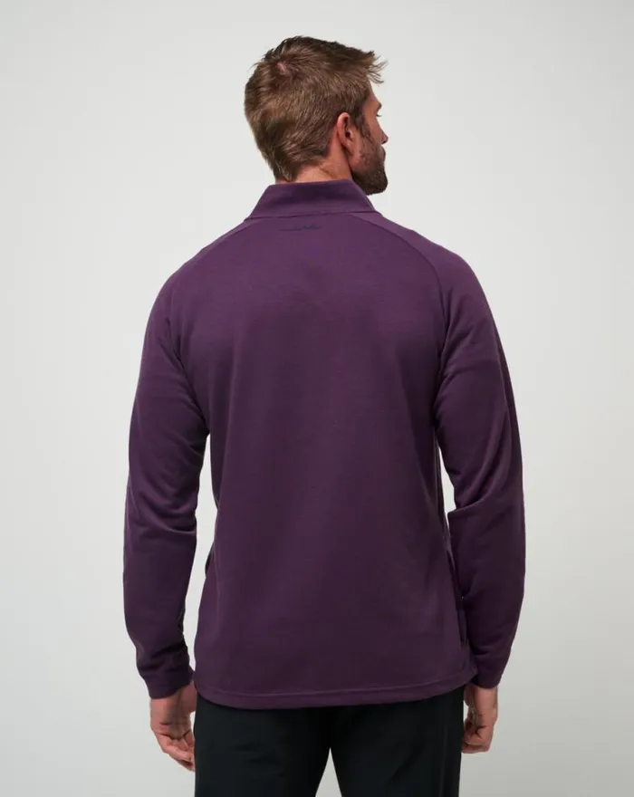TravisMathew UPGRADED QUARTER ZIP Plum Men Quarter Zips TravisMathew UPGRADED QUARTER ZIP Plum Men Quarter Zips