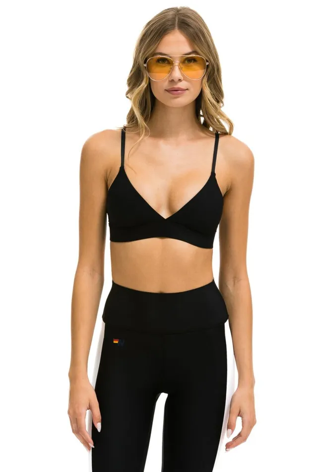 Triangle Adjustable Sports Bra 8211 Black Women Aviator Nation Sports Bras