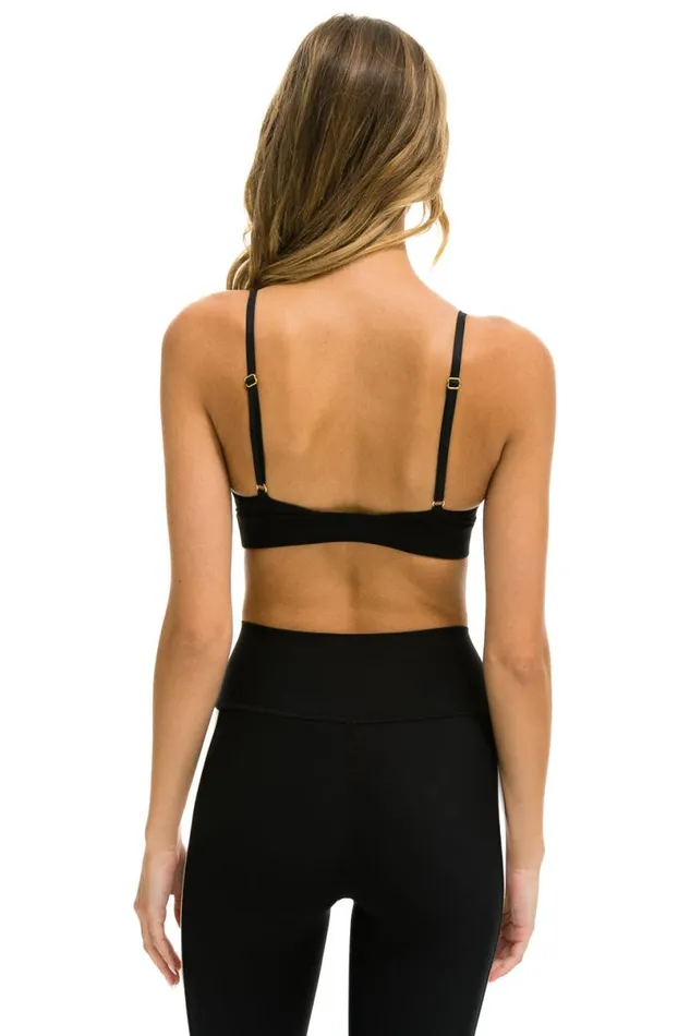 Triangle Adjustable Sports Bra 8211 Black Women Aviator Nation Sports Bras