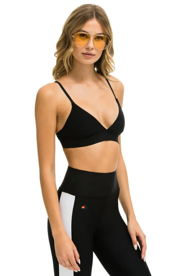 Triangle Adjustable Sports Bra 8211 Black Women Aviator Nation Sports Bras