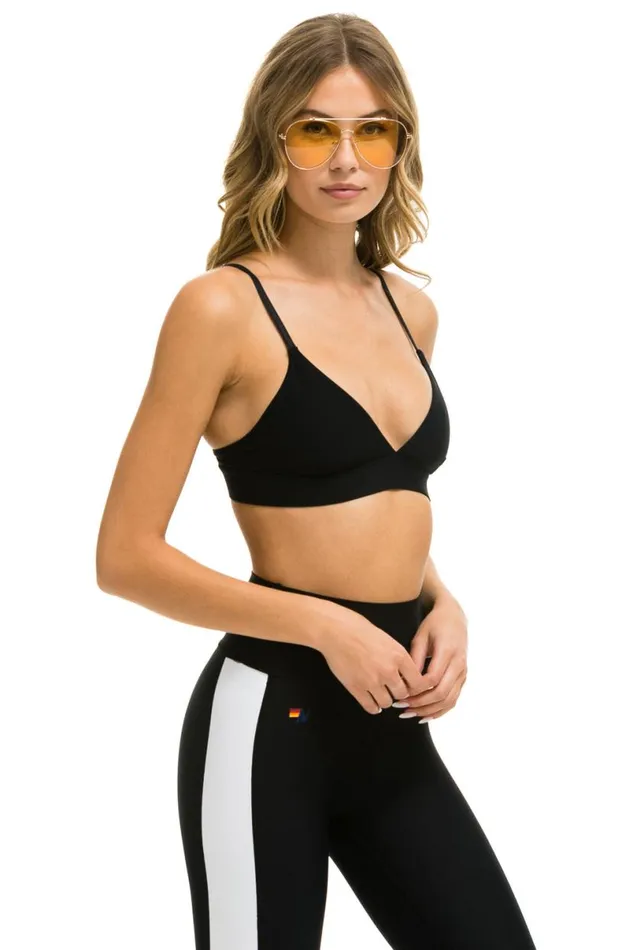 Triangle Adjustable Sports Bra 8211 Black Women Aviator Nation Sports Bras