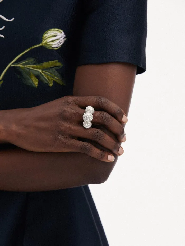 Triple Sphere Crystal Ring Crystal Women Oscar De La Renta Rings Triple Sphere Crystal Ring Crystal Women Oscar De La Renta Rings