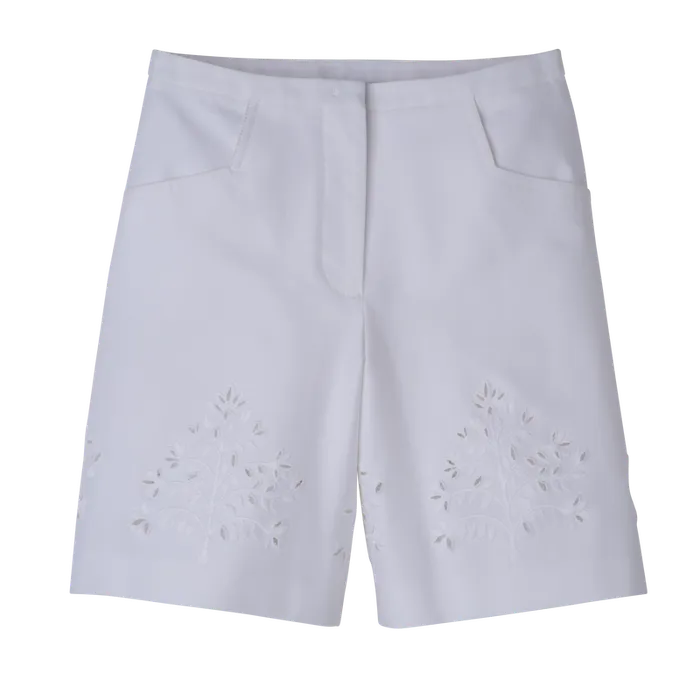 Trousers and shorts Longchamp Women Bermuda shorts White