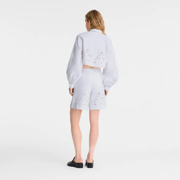 Trousers and shorts Longchamp Women Bermuda shorts White Trousers and shorts Longchamp Women Bermuda shorts White
