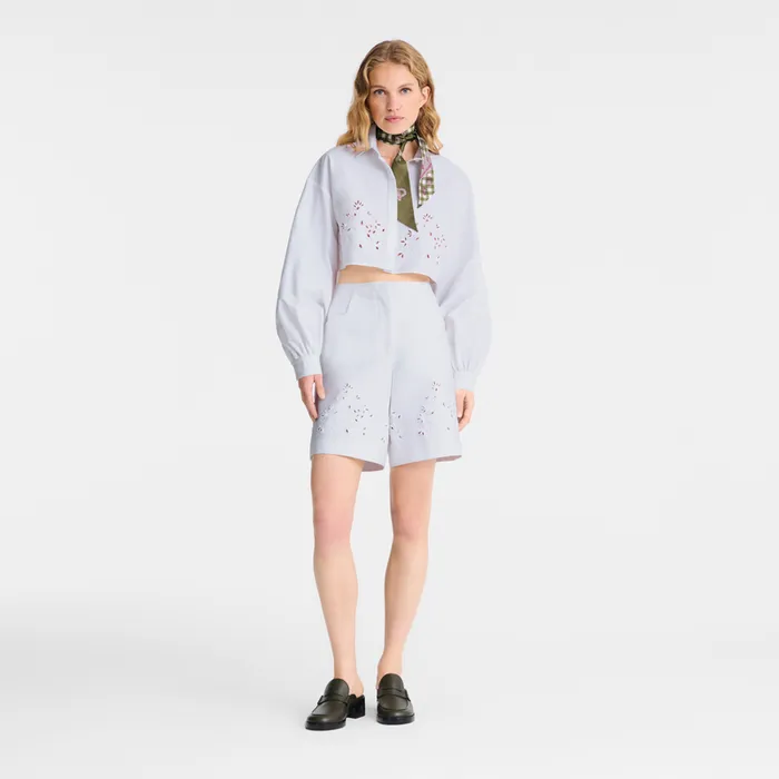 Trousers and shorts Longchamp Women Bermuda shorts White Trousers and shorts Longchamp Women Bermuda shorts White