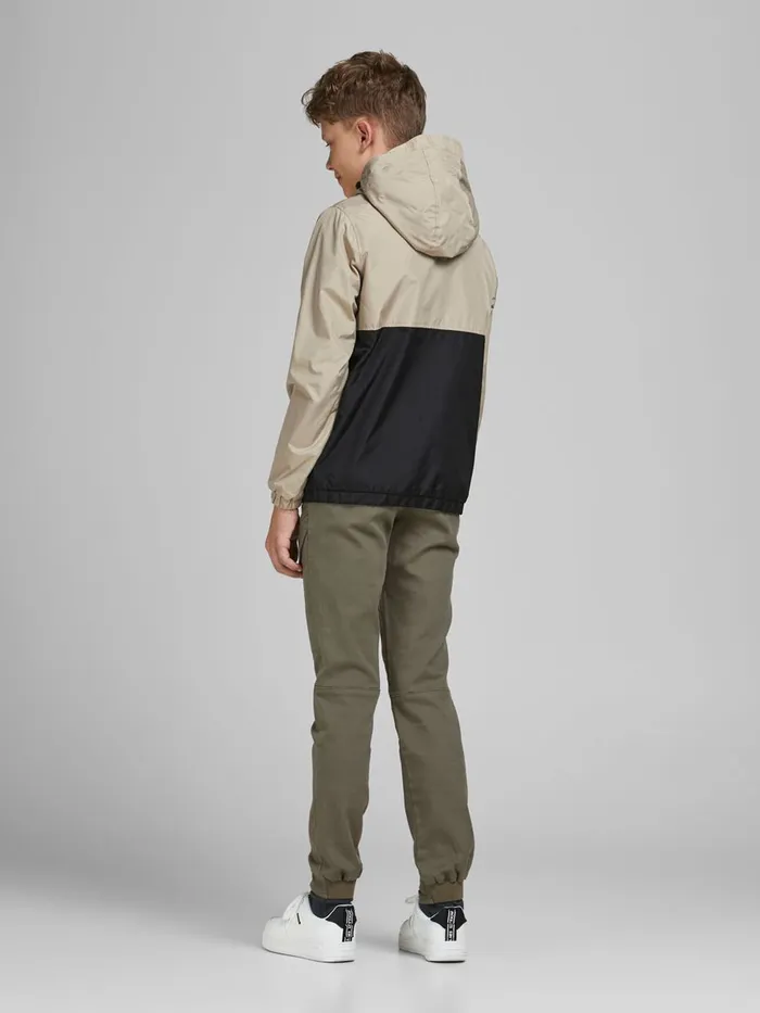 Trousers JACK and JONES Junior BOYS LOOPBACK CARGO TROUSERS Green Dusty Olive