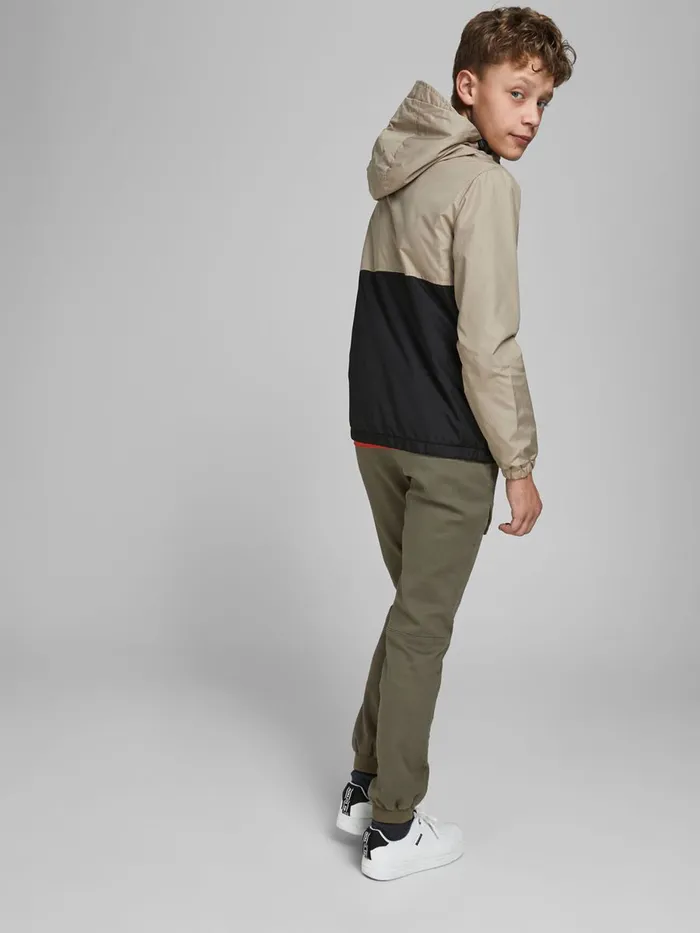 Trousers JACK and JONES Junior BOYS LOOPBACK CARGO TROUSERS Green Dusty Olive