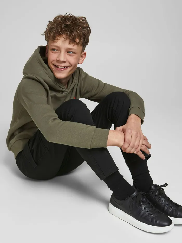 Trousers JACK and JONES Junior BOYS MARCO JOE CARGO TROUSERS Black Black