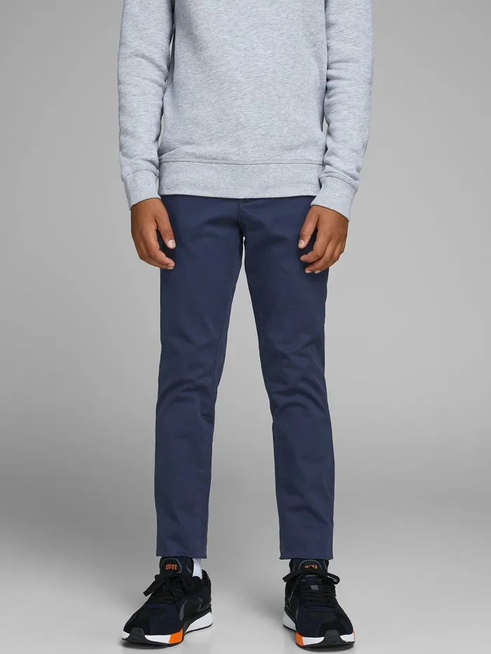 Trousers JACK and JONES Junior BOYS SLIM FIT CHINOS Blue Navy Blazer