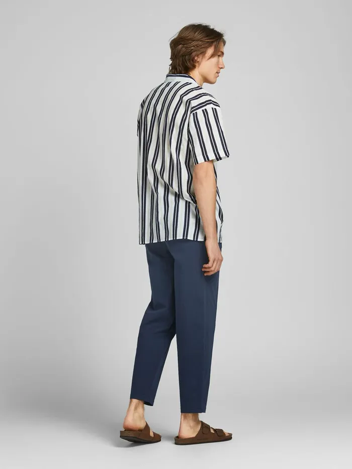 Trousers JACK and JONES Mens BILL RICO CROPPED AKM CHINOS Blue Navy Blazer