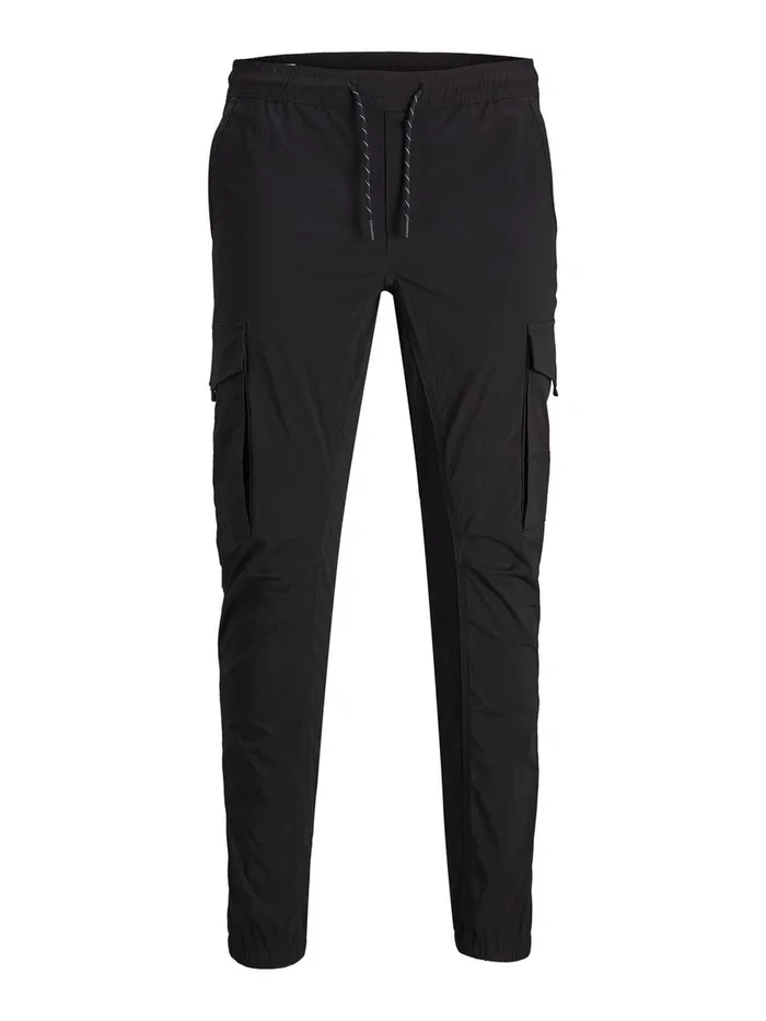 Trousers JACK and JONES Mens CARGO SWEATPANTS Black Black On Sale