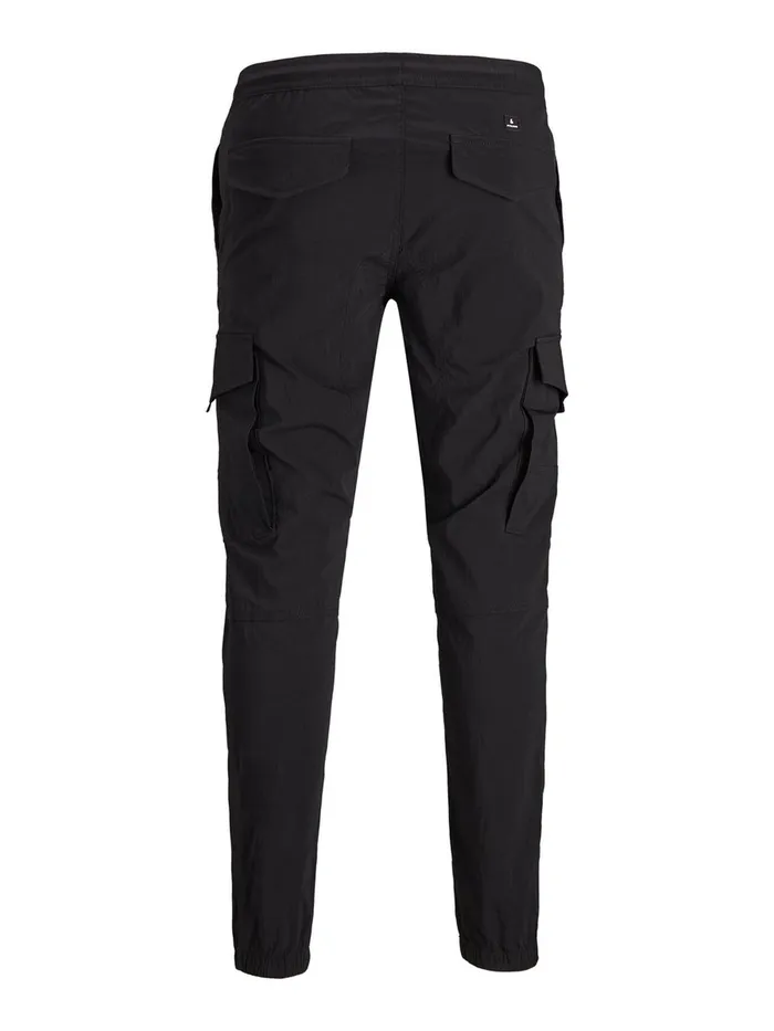 Trousers JACK and JONES Mens CARGO SWEATPANTS Black Black On Sale
