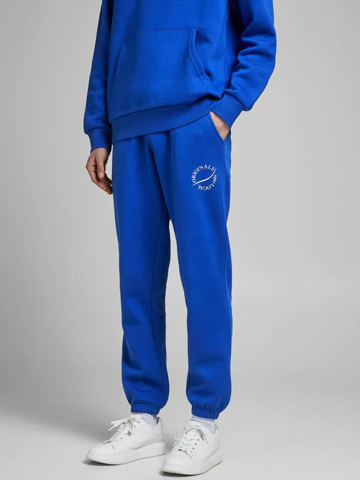 Trousers JACK and JONES Mens COMFORT FIT SWEATPANTS Blue Surf the Web Popular