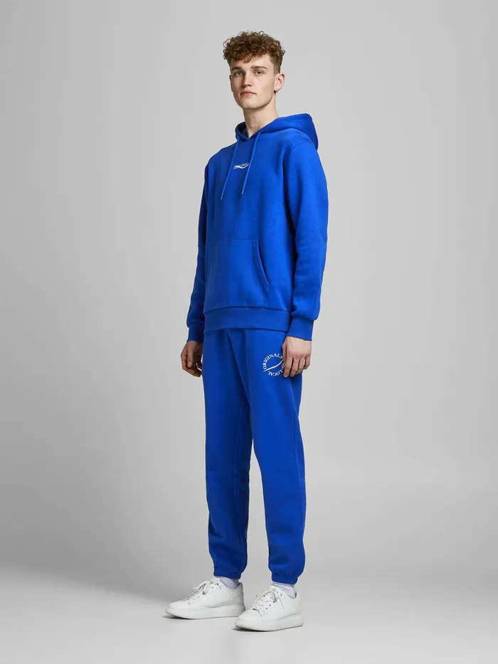 Trousers JACK and JONES Mens COMFORT FIT SWEATPANTS Blue Surf the Web Popular