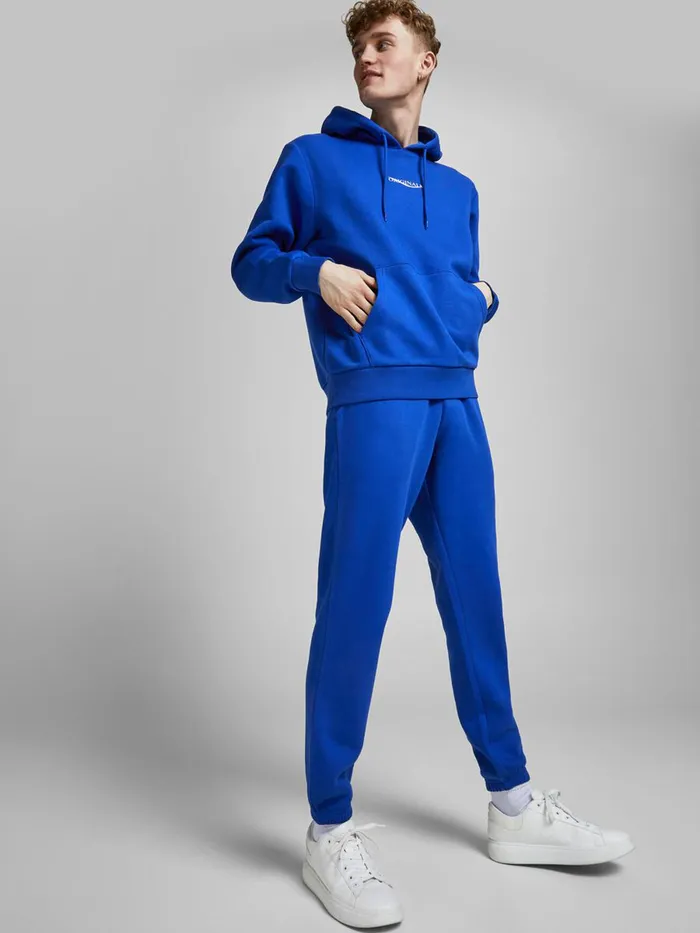 Trousers JACK and JONES Mens COMFORT FIT SWEATPANTS Blue Surf the Web Popular