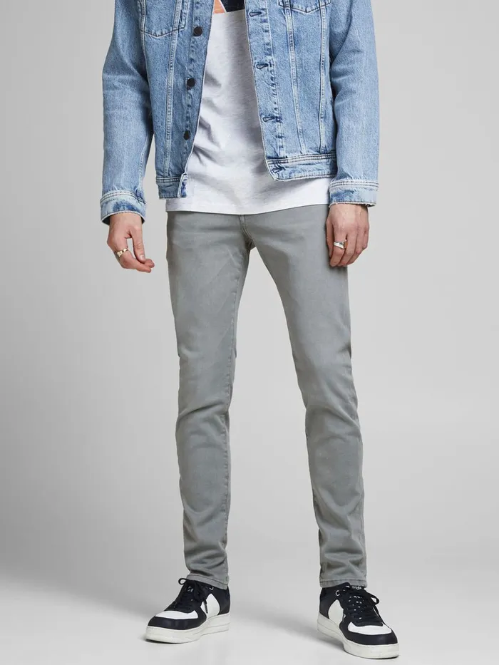 Trousers JACK and JONES Mens GLENN ICON AMA 558 SLIM FIT JEANS Grey Grey Denim