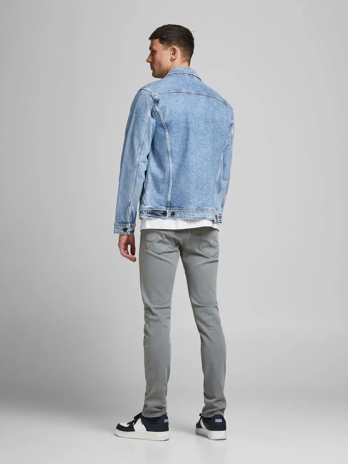 Trousers JACK and JONES Mens GLENN ICON AMA 558 SLIM FIT JEANS Grey Grey Denim