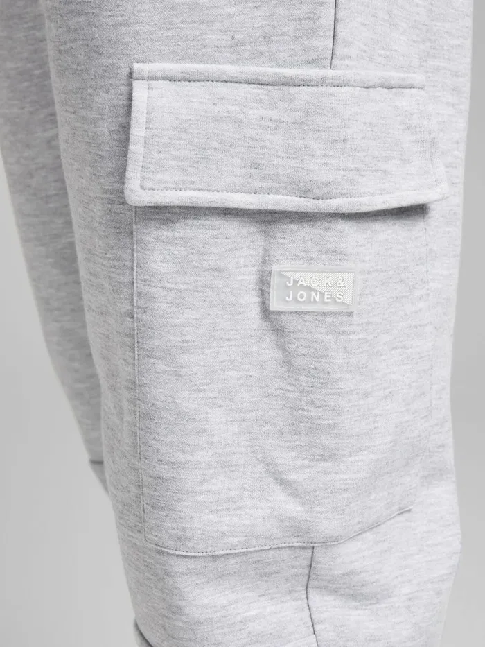 Trousers JACK and JONES Mens GORDON AIR CARGO SWEATPANTS Grey Light Grey Melange Gift 4 You