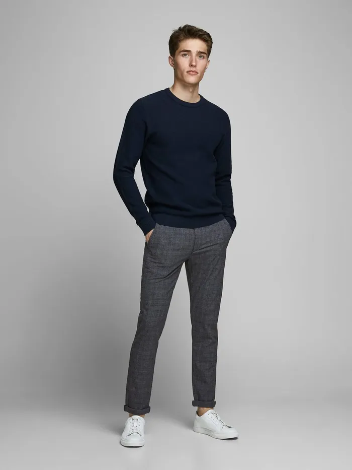 Trousers JACK and JONES Mens MARCO AKM 1048 CHINOS Grey Black