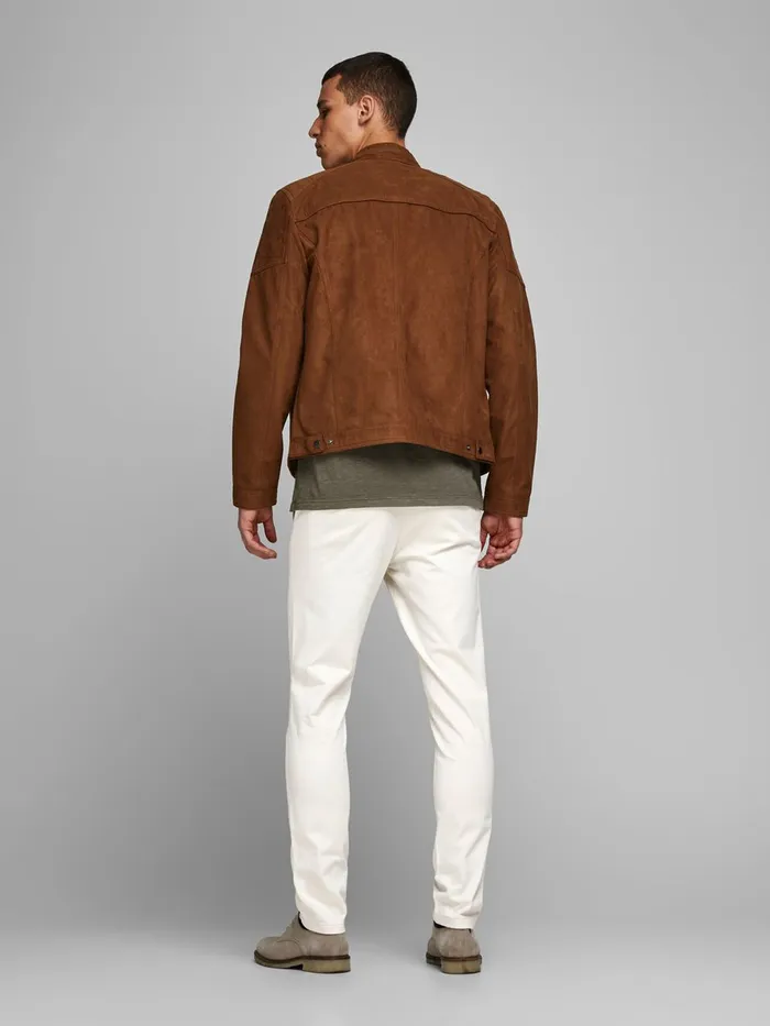 Trousers JACK and JONES Mens MARCO BOWIE SILVER BIRCH CHINOS White Silver Birch